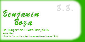 benjamin boza business card