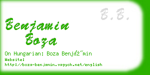 benjamin boza business card